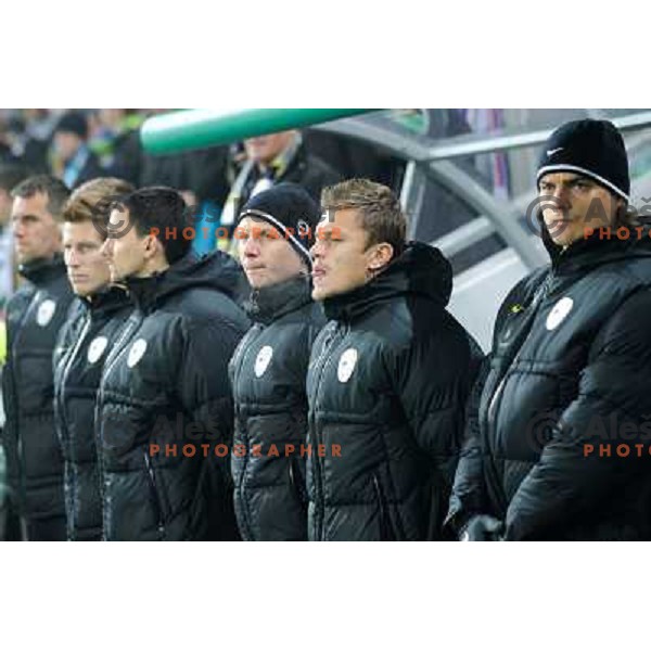 Dare Vrsic, Zlatko Dedic in action during football game Slovenia - USA, Friendly match, Stozice, Ljubljana, 15.11.2011 