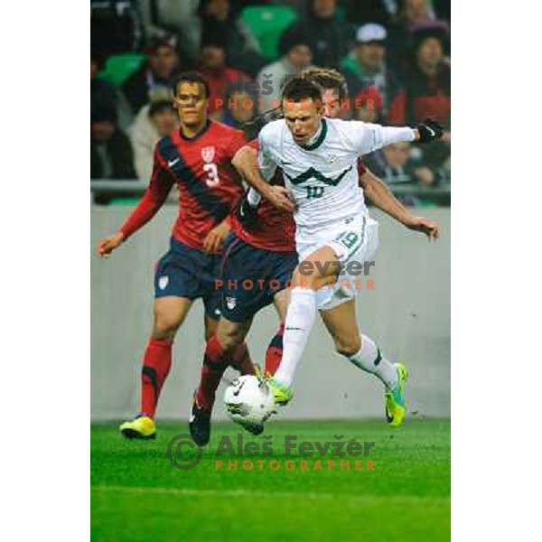 Josip Ilicic in action during football game Slovenia - USA, Friendly match, Stozice, Ljubljana, 15.11.2011 