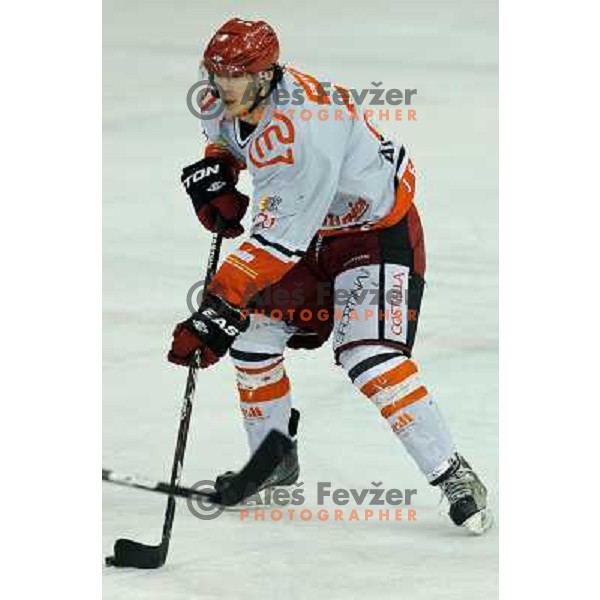 in action during EBEL league regular season game 23 between Tilia Olimpija- Acroni Jesenice, played in Hala Tivoli, Ljubljana, Slovenia on November 20, 2011 