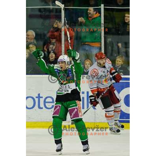 Ziga Pance in action during EBEL league regular season game 23 between Tilia Olimpija- Acroni Jesenice, played in Hala Tivoli, Ljubljana, Slovenia on November 20, 2011 
