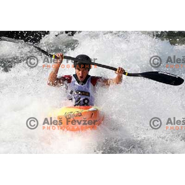 Matej Poljanac of Slovenia during practice session at kayak&canoe world cup course in Tacen, Ljubljana, Slovenia on September 14, 2011 