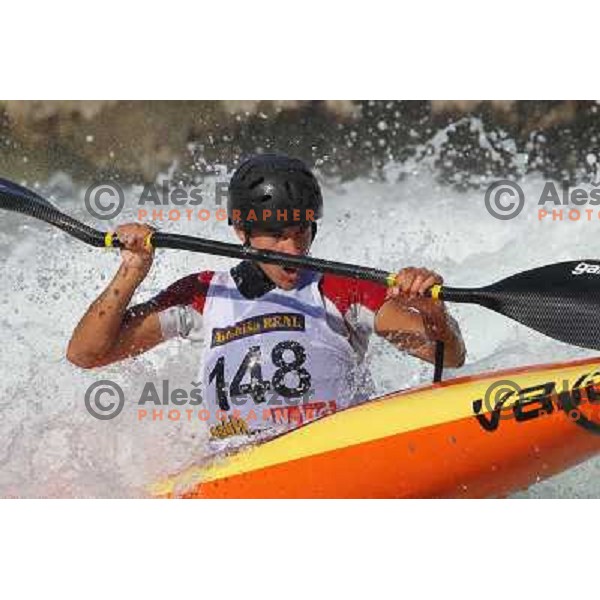Matej Poljanac of Slovenia during practice session at kayak&canoe world cup course in Tacen, Ljubljana, Slovenia on September 14, 2011 