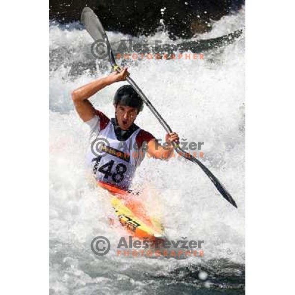 Matej Poljanac of Slovenia during practice session at kayak&canoe world cup course in Tacen, Ljubljana, Slovenia on September 14, 2011 