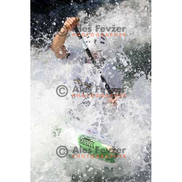 Blaz Cof of Slovenia during practice session at kayak&canoe world cup course in Tacen, Ljubljana, slovenia on September 14, 2011 