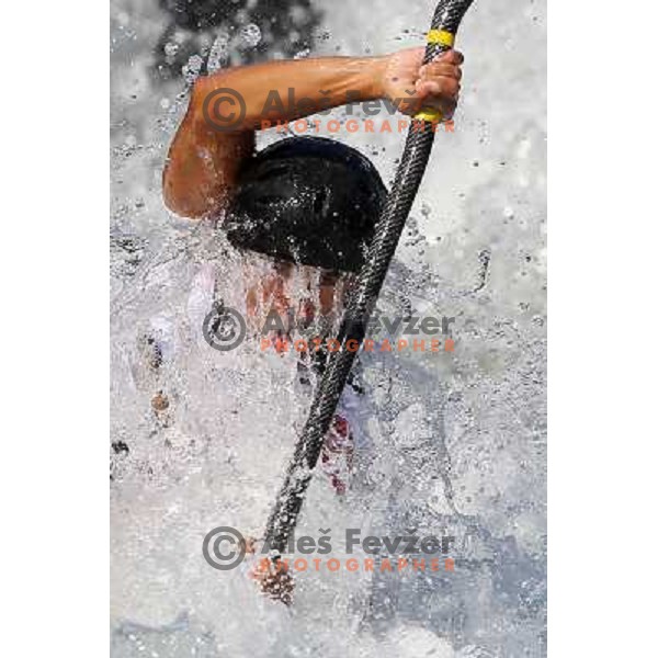 Matej Poljanac of Slovenia during practice session at kayak&canoe world cup course in Tacen, Ljubljana, Slovenia on September 14, 2011 