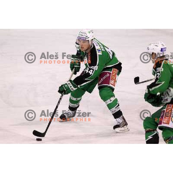 Jamie Fraser of Tilia Olimpija in action during EBEL league regular season game in round 27 between Tilia Olimpija and Sapa Fehervar AV 19 in Hala Tivoli, Ljubljana, Slovenia on December 2, 2011 