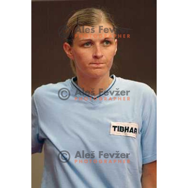 Saso Ignjatovic of Slovenia table tennis team in action during XV mediterranean Games in Almeria, Spain on June 2005 