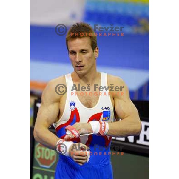 Aljaz Pegan during Euroepan Gymnastics Championships in Tivoli Hall, Ljubljana, april 2004