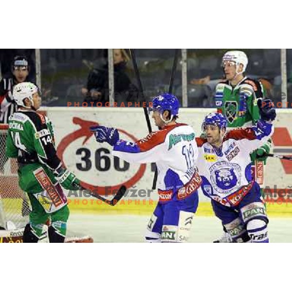 Trukhno of KHL Medvescak in action during EBEL league regular season ice-hockey match in round 30 between HDD Tilia Olimpija Ljulbjana and KHL Medvescak Zagreb in Hala Tivoli, Ljubljana, Slovenia on December 9, 2011 