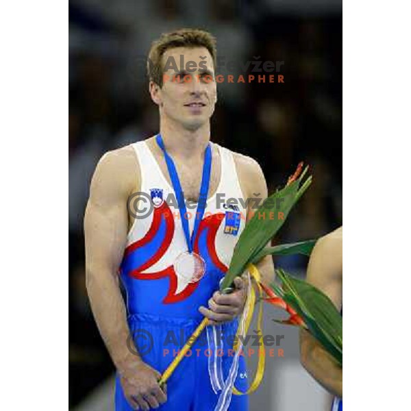 Aljaz Pegan during Euroepan Gymnastics Championships in Tivoli Hall, Ljubljana, april 2004