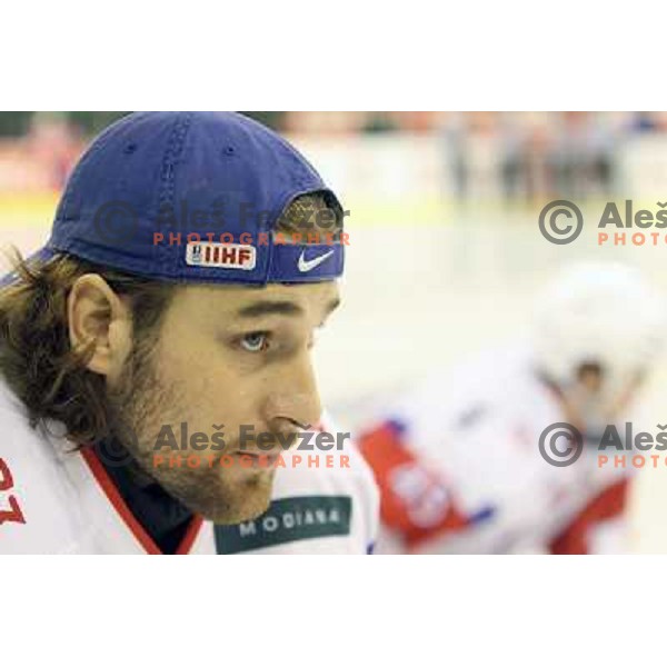 Robert Kristan of Slovenia in action during EICH Challenge Tournament ice-hockey match between Slovenia and Norway in Hala Tivoli, Ljubljana, Slovenia on December 15, 2011 