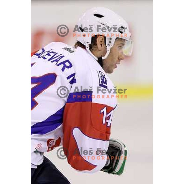 Matej Hocevar of Slovenia in action during EICH Challenge Tournament ice-hockey match between Slovenia and Russia in Hala Tivoli, Ljubljana, Slovenia on December 16, 2011 