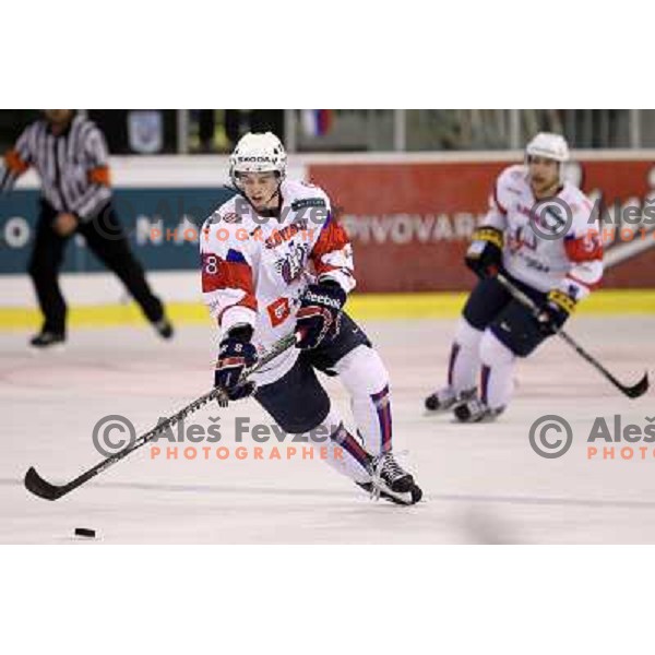 Ziga Jeglic of Slovenia in action during EICH Challenge Tournament ice-hockey match between Slovenia and Russia in Hala Tivoli, Ljubljana, Slovenia on December 16, 2011 