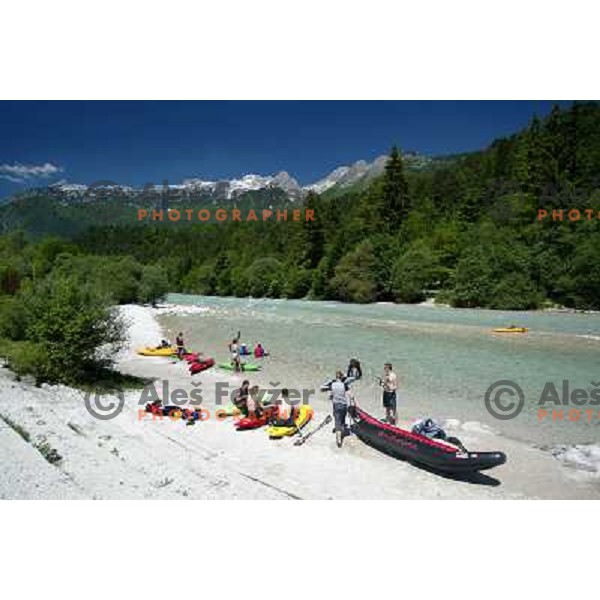 Kayaking at Soca River near Bovec