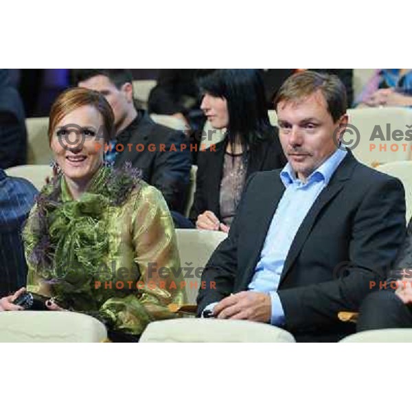 Petra Majdic, Ivan Hudac at the presentation of the Slovenian Sports man of the year, Cankarjev Dom, Ljubljana, 21.12.2012 