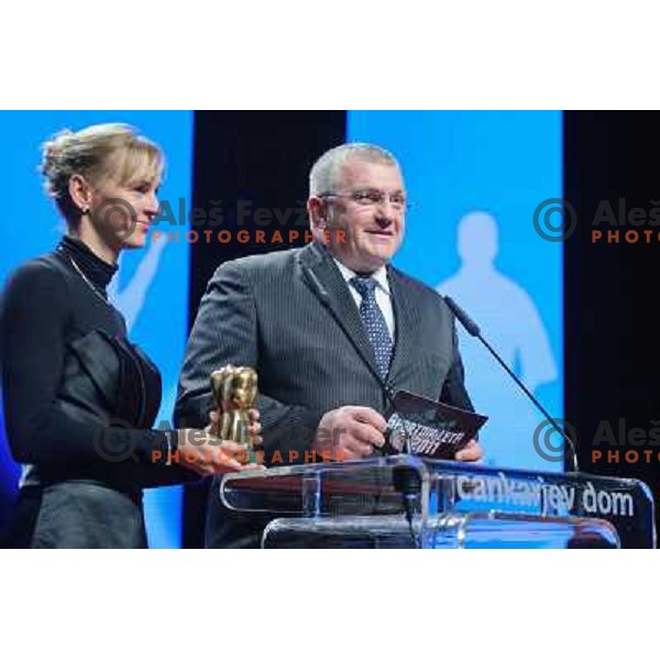 Brigita Bukovec, Darijan Petric at the presentation of the Slovenian Sports man of the year, Cankarjev Dom, Ljubljana, 21.12.2012 
