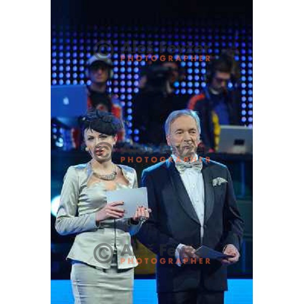 Maja Merljak, Vito Trefalt at the presentation of the Slovenian Sports man of the year, Cankarjev Dom, Ljubljana, 21.12.2012 