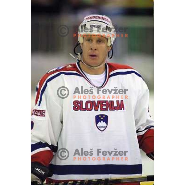 Bojan Zajc of Slovenia Ice-Hockey team during World Championship group B in Ljubljana, Slovenia on April 2001