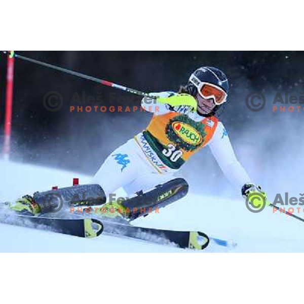 skiing in the first run of 48.Zlata Lisica- Golden Fox Trophy FIS SKI World Cup slalom in Kranjska gora, Slovenia on January 22,2012 