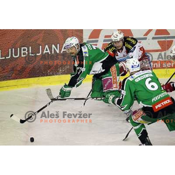 Brad Cole of Tilia Olimpija in action during EBEL league regular season ice-hockey match in round 49 between HDD Tilia Olimpija Ljubljana and EC Kac Klagenfurt in Hala Tivoli, Ljubljana, Slovenia on January 31,2012 