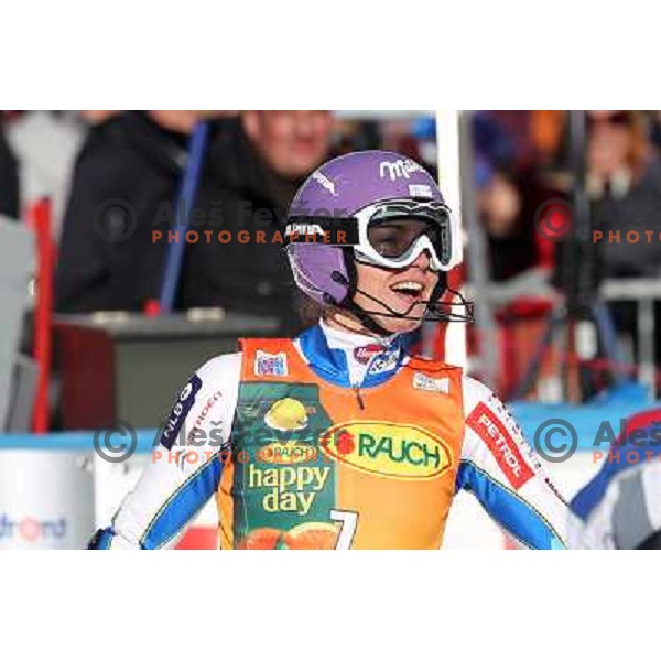 Tina maze (SLO) during 48.Zlata Lisica- Golden Fox Trophy FIS SKI World Cup slalom in Kranjska gora, Slovenia on January 22,2012 