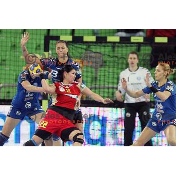 Oana Manea of C.S. Oltchim Valcea during handball match RK Krim Mercator (Slovenia) and C.S.Oltchim Valcea (Romunia) in second phase of EHF Women\'s Champions league, played in Stozice Sports Hall, Ljubljana, Slovenia on February 4, 2012 
