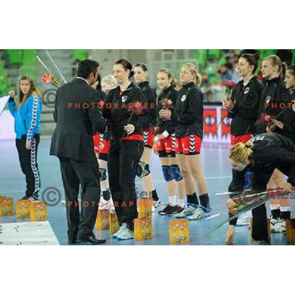 Ibolya Mehlman during handball match RK Krim Mercator - Metz Handball in EHF Women\'s Champions league, played in Stozice, Ljubljana, Slovenia on March 10,2012 