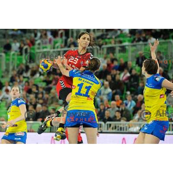Andrea Penezic in action during handball match RK Krim Mercator - Metz Handball in EHF Women\'s Champions league, played in Stozice, Ljubljana, Slovenia on March 10,2012 