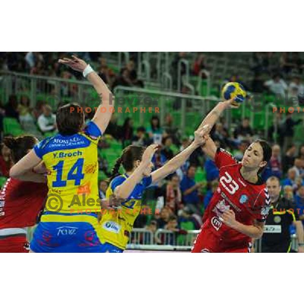 Andrea Penezic in action during handball match RK Krim Mercator - Metz Handball in EHF Women\'s Champions league, played in Stozice, Ljubljana, Slovenia on March 10,2012 