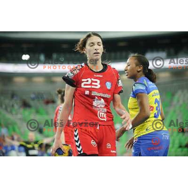Andrea Penezic in action during handball match RK Krim Mercator - Metz Handball in EHF Women\'s Champions league, played in Stozice, Ljubljana, Slovenia on March 10,2012 