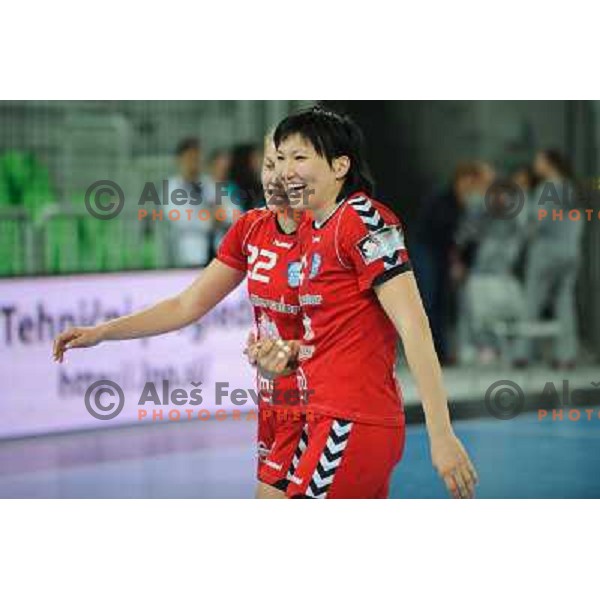 Ljudmila Bodnieva during handball match RK Krim Mercator - Metz Handball in EHF Women\'s Champions league, played in Stozice, Ljubljana, Slovenia on March 10,2012 