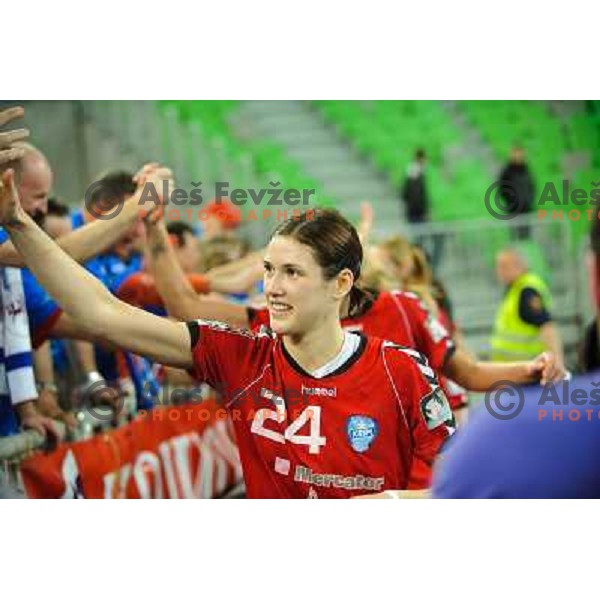 Krisitna Franjic during handball match RK Krim Mercator - Metz Handball in EHF Women\'s Champions league, played in Stozice, Ljubljana, Slovenia on March 10,2012 