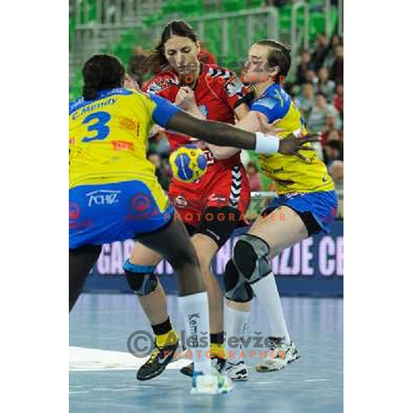 Andrea Penezic in action during handball match RK Krim Mercator - Metz Handball in EHF Women\'s Champions league, played in Stozice, Ljubljana, Slovenia on March 10,2012 
