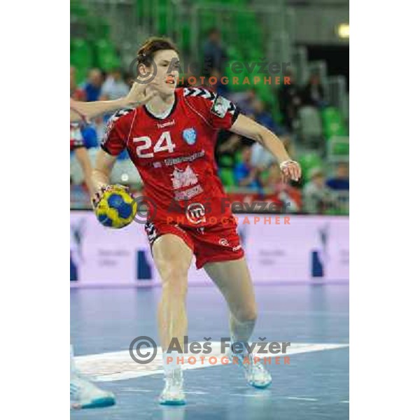 Kristina Franjic in action during handball match RK Krim Mercator - Metz Handball in EHF Women\'s Champions league, played in Stozice, Ljubljana, Slovenia on March 10,2012 