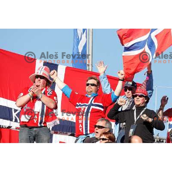 Fans during FIS Ski Jumping World Cup Finals Planica, March 16th, 2012 in Planica, Slovenia. 