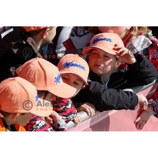 Fans during qualifications at 1st day of FIS Ski Jumping World Cup Finals Planica, March 15, 2012 in Planica, Slovenia. 