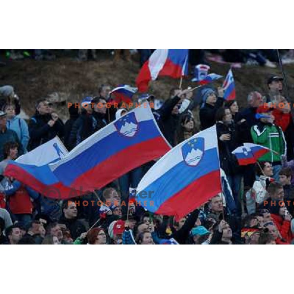 Fans during FIS Ski Jumping World Cup Finals Planica, March 16th, 2012 in Planica, Slovenia. 