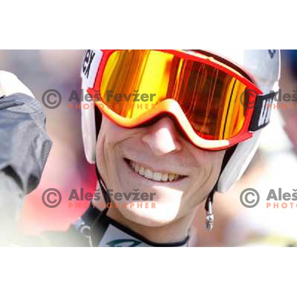 Jurij Tepezs of Slovenia during qualifications at 1st day of FIS Ski Jumping World Cup Finals Planica, March 15, 2012 in Planica, Slovenia. 