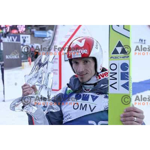 Robert Kranjec of Slovenia the winner of FIS Ski Jumping World Cup Planica, March 16th, 2012 in Planica, Slovenia. 