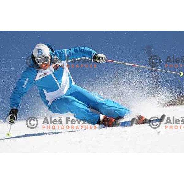 Sandi Murovec, head of UPS team of Slovenia during seasonal photo-shooting at Krvavec ski resort, Cerklje on March 17,2012 