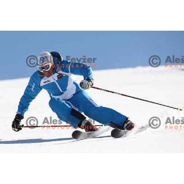 Sandi Murovec, head of UPS team of Slovenia during seasonal photo-shooting at Krvavec ski resort, Cerklje on March 17,2012 