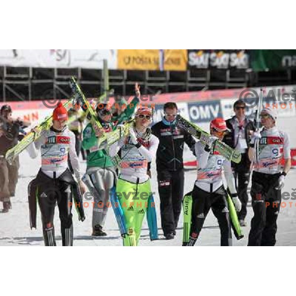 German team during team competition FIS Ski Jumping World Cup Planica 2012, on March 17, 2012, Planica, Slovenia. 