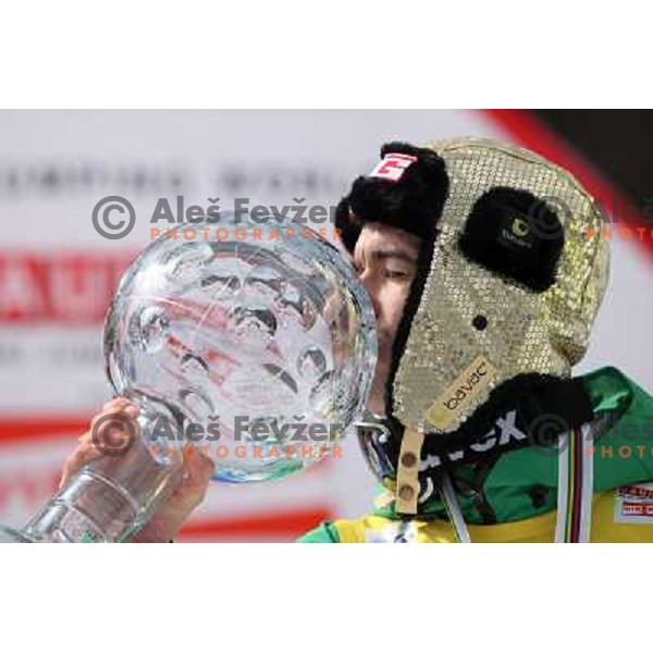 Anders Bardal of Norway, overall World Cup champion during final competition of FIS World Cup Ski Jumping season 2011-2012 in Planica, Slovenia on March 18, 2012 