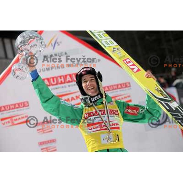 Anders Bardal of Norway, overall World Cup champion during final competition of FIS World Cup Ski Jumping season 2011-2012 in Planica, Slovenia on March 18, 2012 