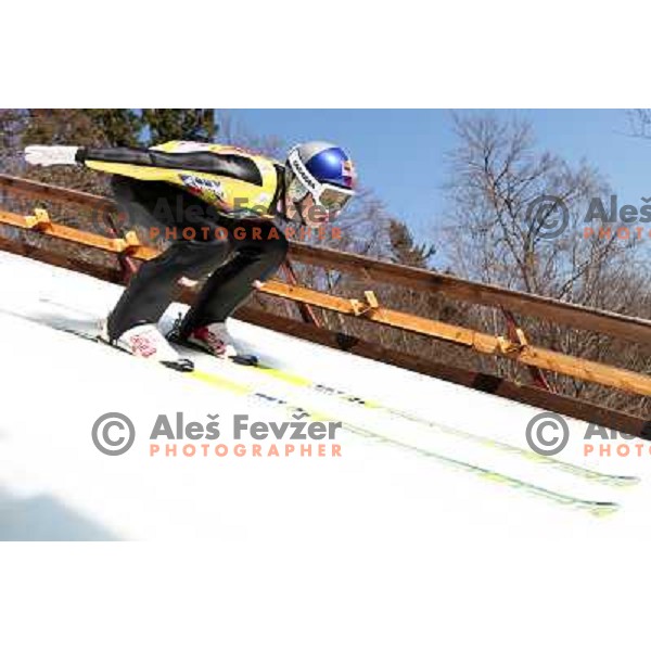 Thomas Morgenstern of Austria during team competition FIS Ski Jumping World Cup Planica 2012, on March 17, 2012, Planica, Slovenia. 