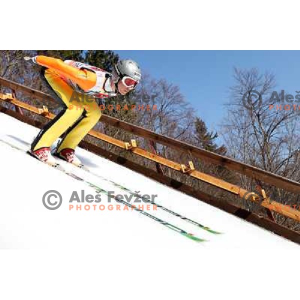 Gasper Vodan of Slovenia during team competition FIS Ski Jumping World Cup Planica 2012, on March 17, 2012, Planica, Slovenia. 