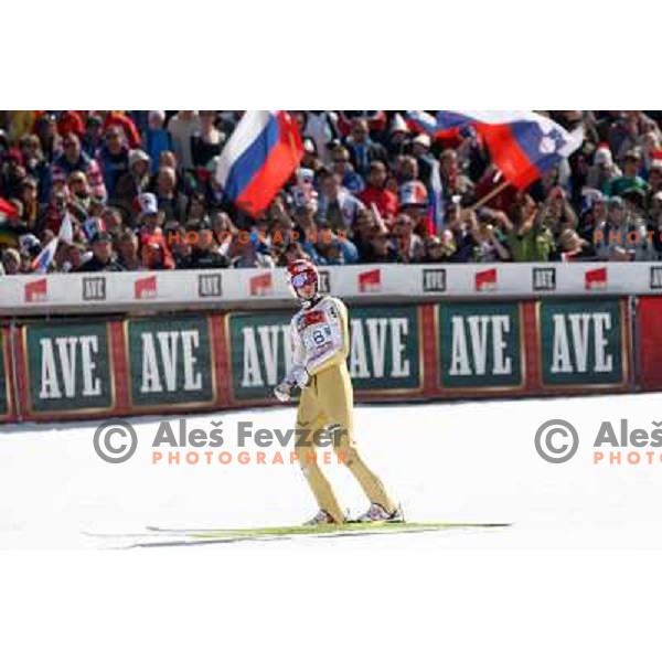Robert Kranjec of Slovenia during team competition FIS Ski Jumping World Cup Planica 2012, on March 17, 2012, Planica, Slovenia. 