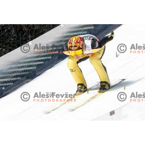 Noriaki Kasai of Japan during team competition FIS Ski Jumping World Cup Planica 2012, on March 17, 2012, Planica, Slovenia. 