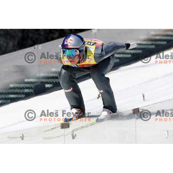Gregor Schlierenzauer of Austria during team competition FIS Ski Jumping World Cup Planica 2012, on March 17, 2012, Planica, Slovenia. 