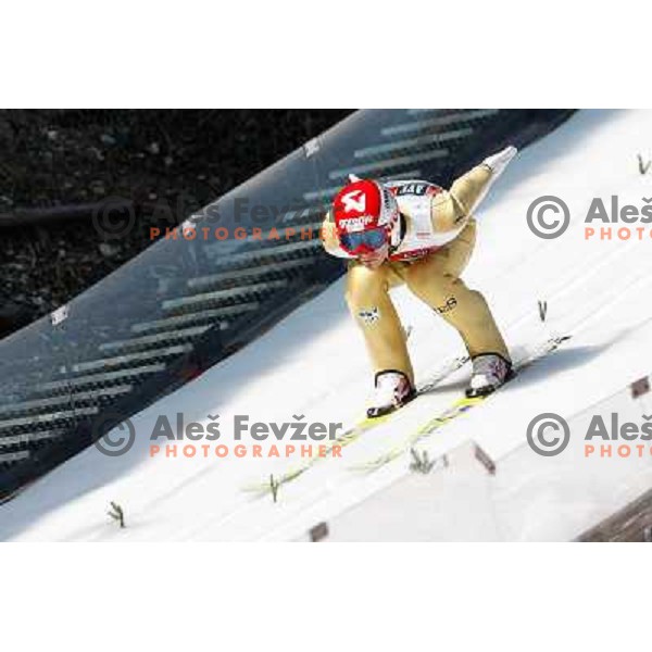 Robert Kranjec of Slovenia during team competition FIS Ski Jumping World Cup Planica 2012, on March 17, 2012, Planica, Slovenia. 
